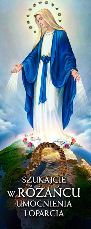 baner na różaniec, idealny do dekoracji kościoła