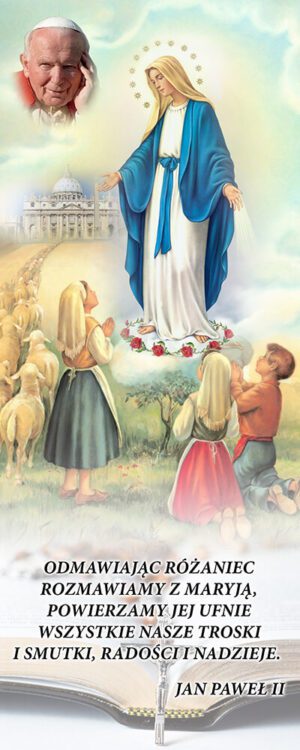 baner na różaniec, idealny do dekoracji kościoła