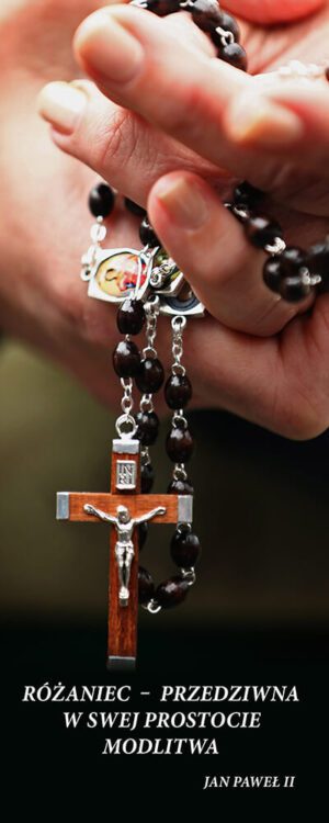 baner na różaniec, idealny do dekoracji kościoła
