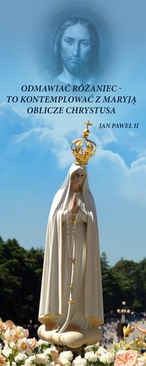 baner na różaniec, idealny do dekoracji kościoła