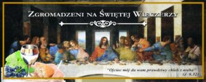 Nr 7 Baner na rok liturgiczny „Zgromadzeni na Świętej Wieczerzy” 2020/2021