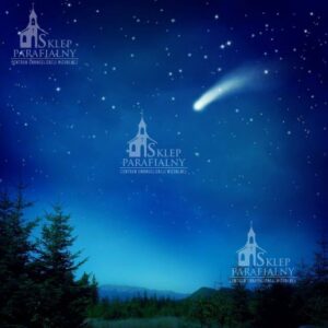 tło do szopki bożonarodzeniowej z motywami Betlejem, aniołów i gwiazd — elegancka, trwała dekoracja podkreślająca duchowy wymiar Świąt.