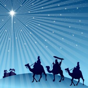 tło do szopki bożonarodzeniowej z motywami Betlejem, aniołów i gwiazd — elegancka, trwała dekoracja podkreślająca duchowy wymiar Świąt.