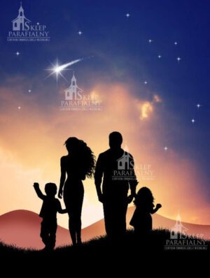 tło do szopki bożonarodzeniowej z motywami Betlejem, aniołów i gwiazd — elegancka, trwała dekoracja podkreślająca duchowy wymiar Świąt.