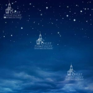 tło do szopki bożonarodzeniowej z motywami Betlejem, aniołów i gwiazd — elegancka, trwała dekoracja podkreślająca duchowy wymiar Świąt.