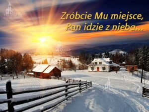 tło do szopki bożonarodzeniowej z motywami Betlejem, aniołów i gwiazd — elegancka, trwała dekoracja podkreślająca duchowy wymiar Świąt.