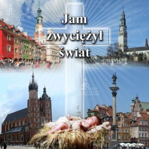 tło do szopki bożonarodzeniowej z motywami Betlejem, aniołów i gwiazd — elegancka, trwała dekoracja podkreślająca duchowy wymiar Świąt.