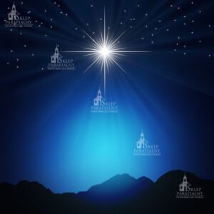 tło do szopki bożonarodzeniowej z motywami Betlejem, aniołów i gwiazd — elegancka, trwała dekoracja podkreślająca duchowy wymiar Świąt.