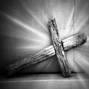 tło do grobu z krzyżem, szare