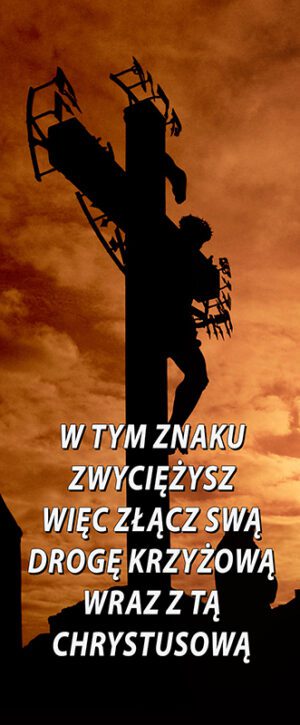 baner na wielki post z krzyżem i hasłem
