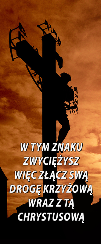 baner na wielki post z krzyżem i hasłem