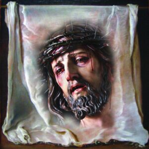 Chusta św Weroniki tkanina dekoracyjna wzór 4 profil Chrystusa